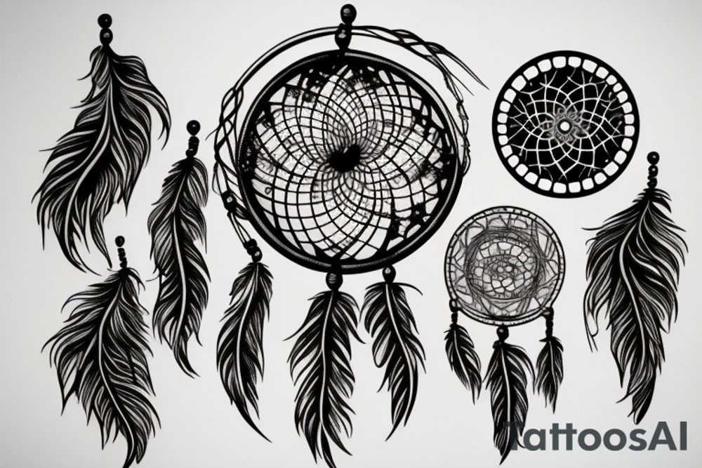 dreamcatcher, galaxy tattoo idea