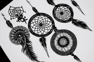 dreamcatcher, galaxy tattoo idea