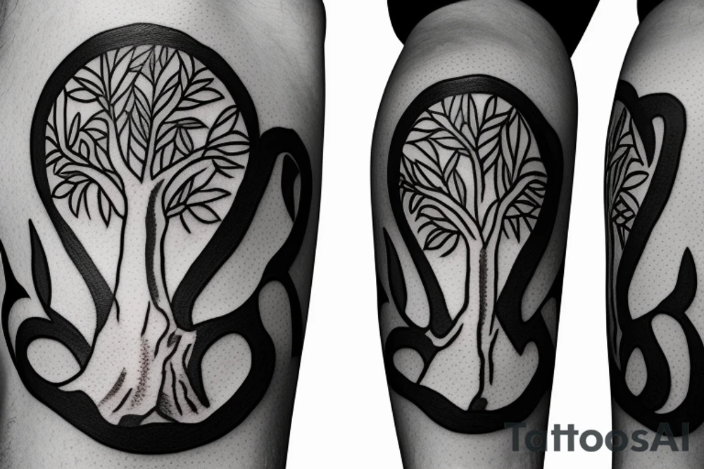 Olive tree tattoo idea