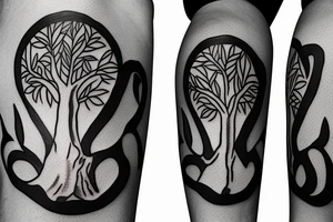 Olive tree tattoo idea