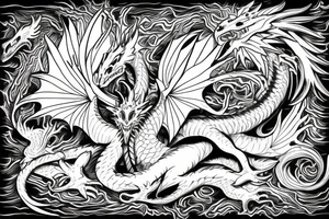 dragon 4 feet 2 wings beautiful interesting to hand tattoo idea