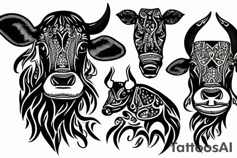 black cow ak47 tattoo idea