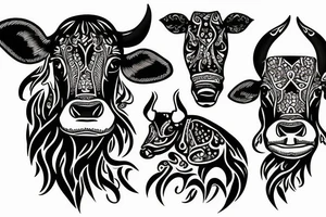black cow ak47 tattoo idea