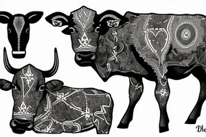 black cow ak47 tattoo idea