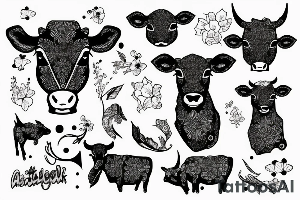 black cow ak47 heavy tattoo idea