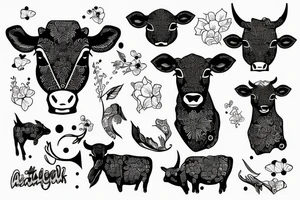 black cow ak47 heavy tattoo idea