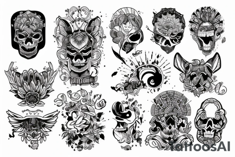 Лиса самурай с катаной tattoo idea