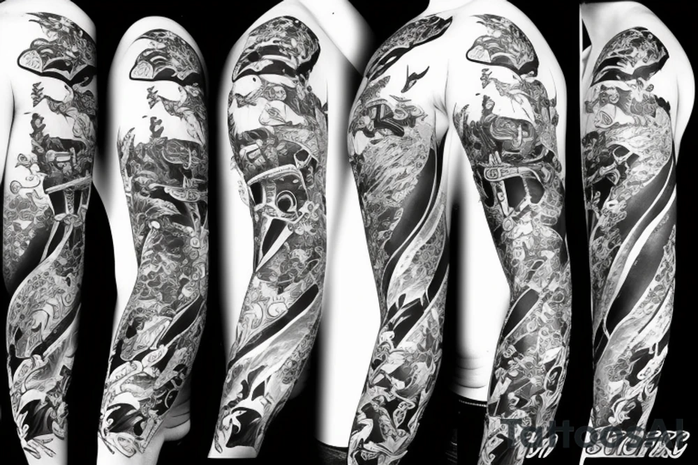 fox samurai with a katana in full growth tattoo idea fox samurai with a katana in full growth tattoo idea