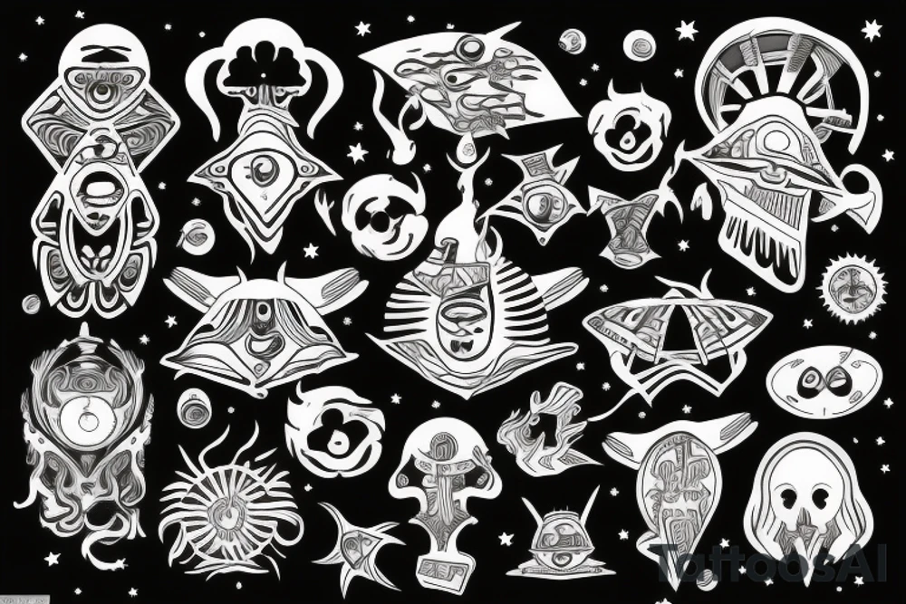 UFO picks human tattoo idea