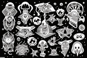UFO picks human tattoo idea