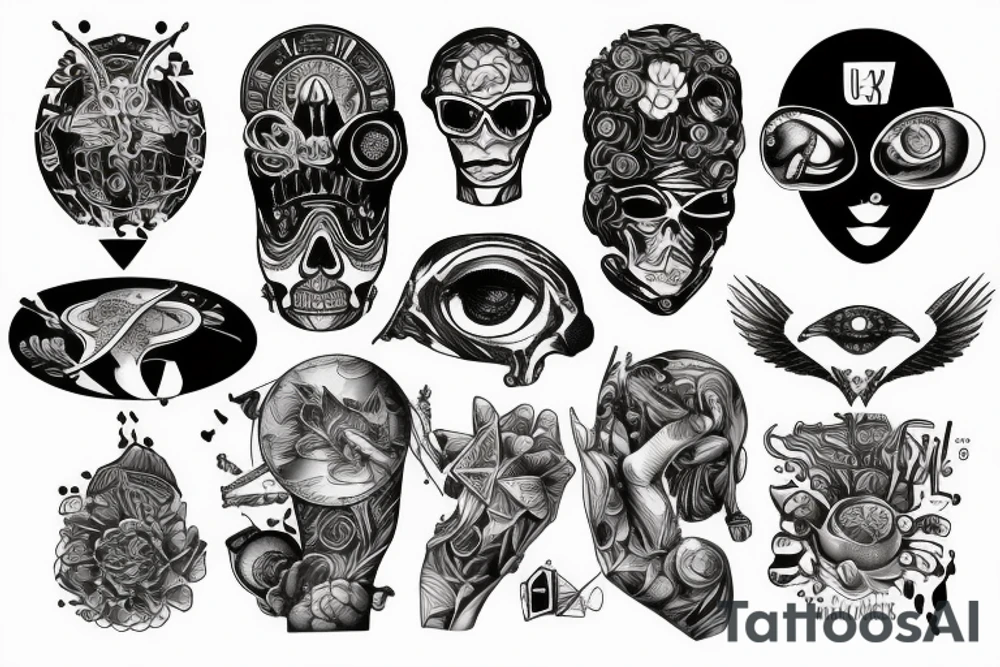 UFO picks human tattoo idea