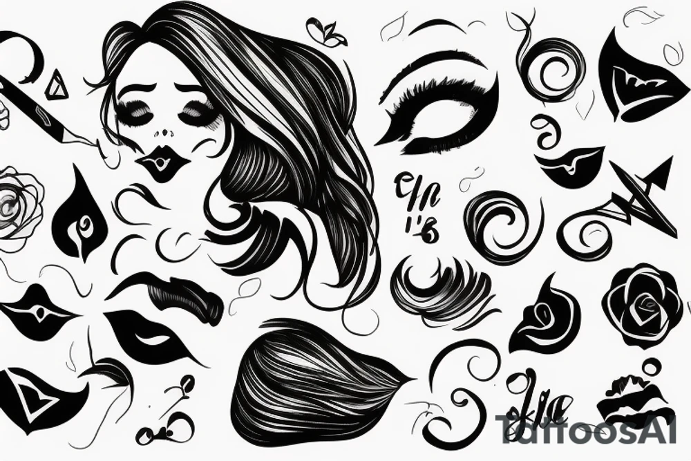 she looks as if she's blowing a kiss at me, and suddenly the sky is a scissor tattoo idea