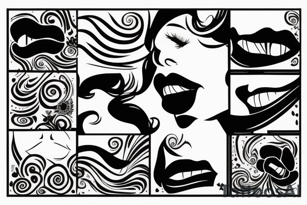 she looks as if she's blowing a kiss at me, and suddenly the sky is a scissor tattoo idea