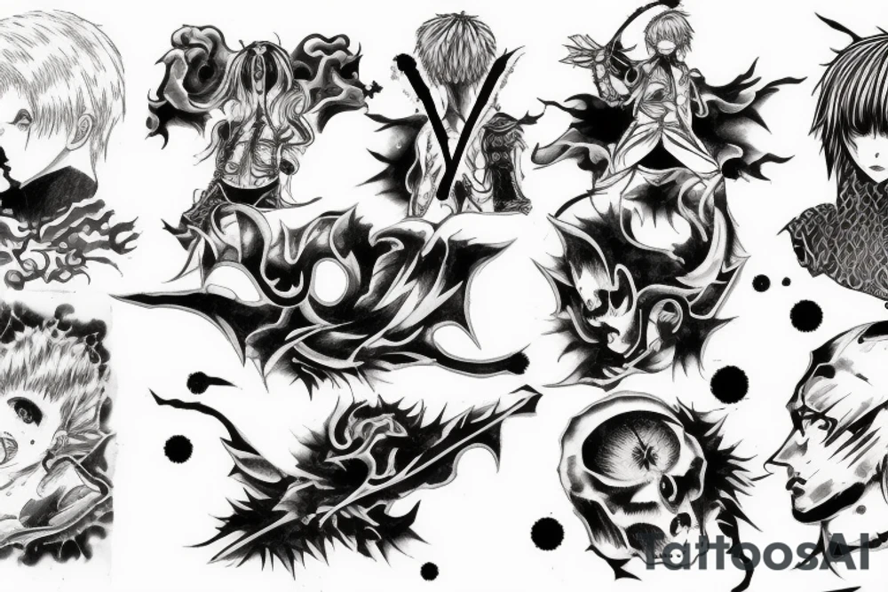 Symbol with blood from Berserk manga tattoo idea