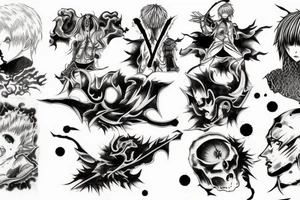 Symbol with blood from Berserk manga tattoo idea