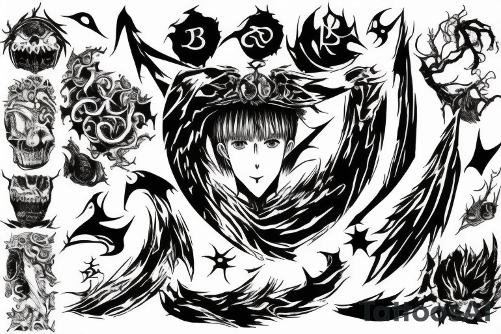 Symbol with blood from Berserk manga tattoo idea