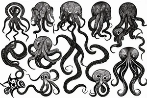 tribal octopus tattoo idea