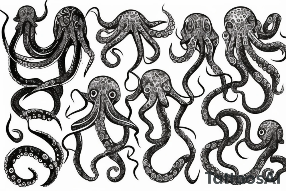 tribal octopus tattoo idea