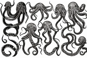 tribal octopus tattoo idea