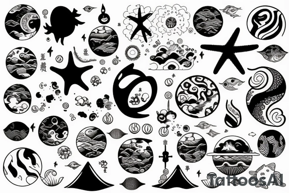 ocean sunrise tattoo idea