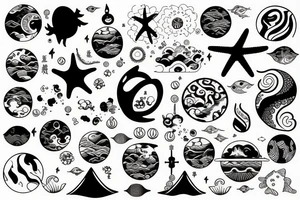 ocean sunrise tattoo idea