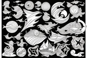 ocean sunrise over chest and shoulder tattoo idea