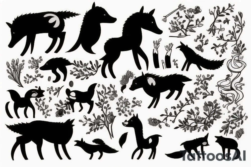 one of the drawings from the book The Boy, the Mole, the Fox and the Horse by Charlie Mackesy line art tattoo idea