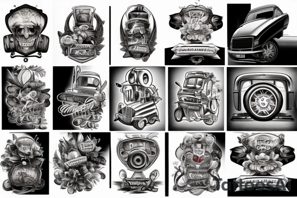 Car and truck tattoo idea