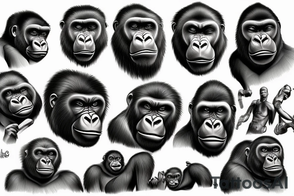 Gorilla tattoo idea