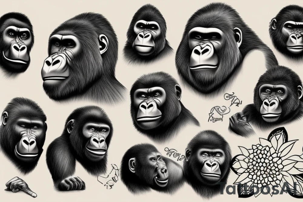 Gorilla tattoo idea