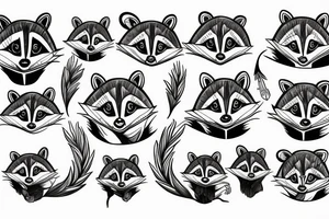 Raccoon stylized tattoo idea
