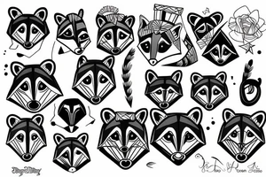 Raccoon tattoo idea