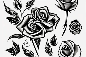 Bow with a rose as the arrow tattoo idea