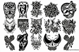 edgy shapes for bottom of the leg tattoo idea