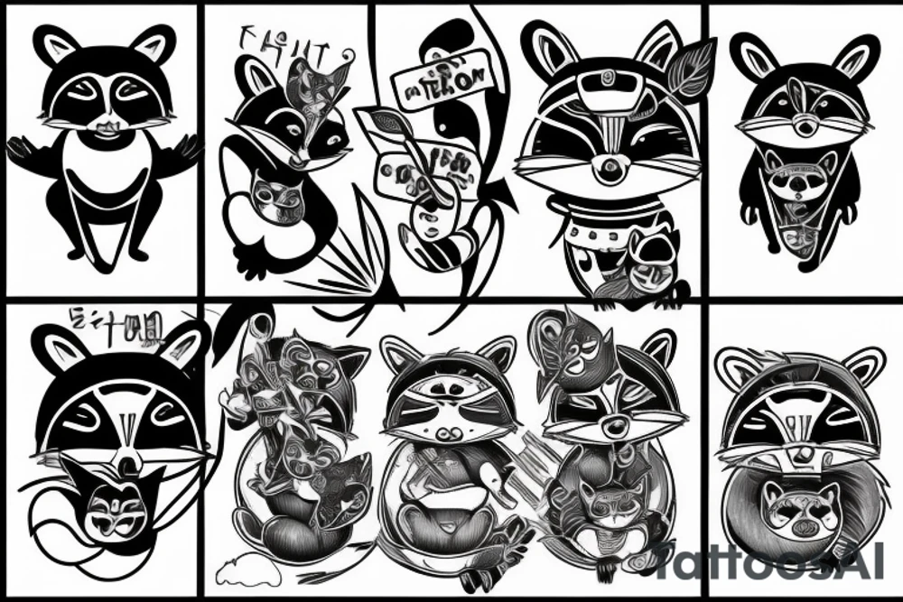 Raccoon tattoo idea