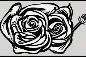 Bow with a rose as the arrow tattoo idea