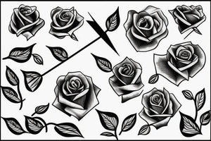 Rose arrow tattoo idea