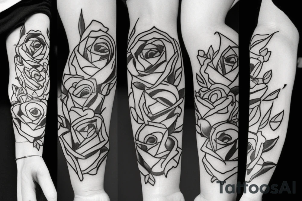Rose arrow tattoo idea