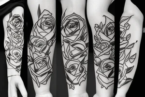 Rose arrow tattoo idea