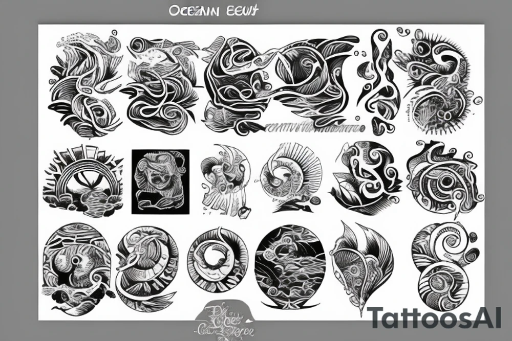 ocean sunrise over left chest tattoo idea