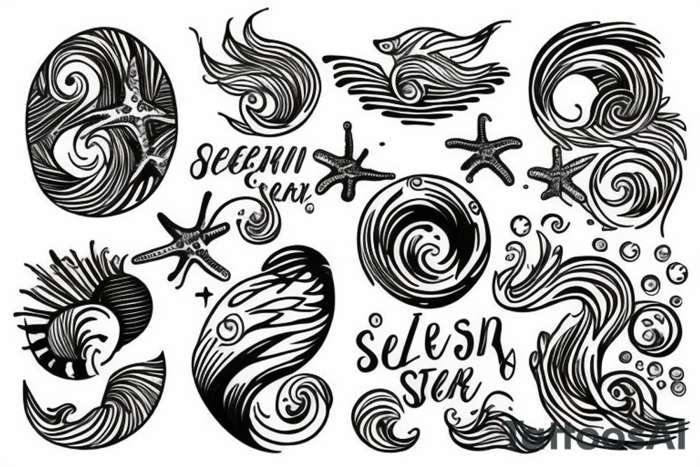 ocean sunrise over left chest tattoo idea