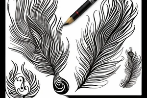 peacock feather મોહન WITH tattoo idea