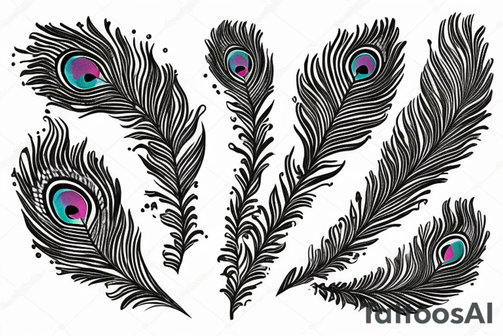 peacock feather મોહન WITH tattoo idea