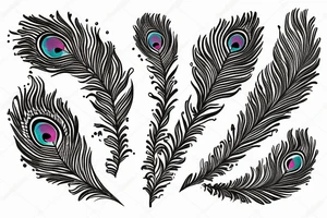 peacock feather મોહન WITH tattoo idea