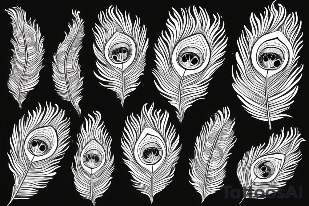peacock feather મોહન WITH tattoo idea