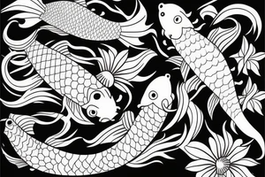 koi fish one tattoo idea