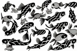 koi fish one tattoo idea