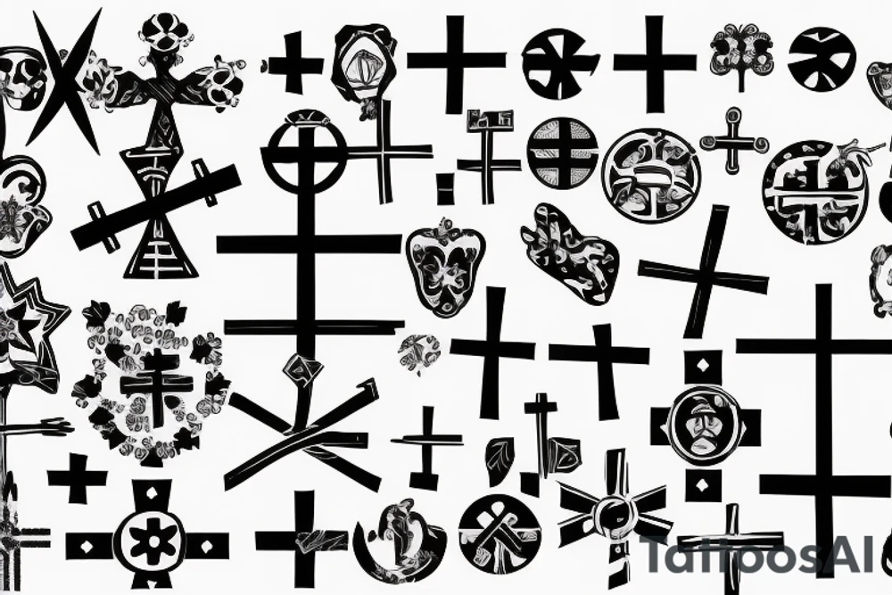 Amsterdam three crosses symbol tattoo idea