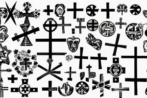 Amsterdam three crosses symbol tattoo idea
