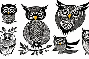 Owl with a mystique tattoo idea